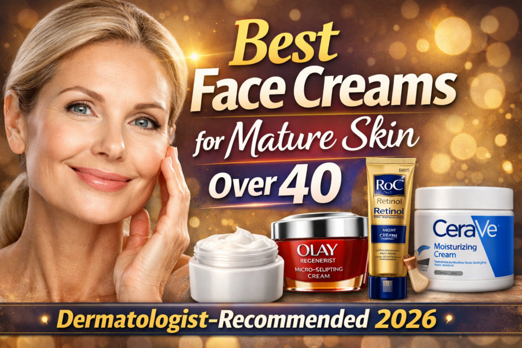 Best Face Creams for Mature Skin Over 40 (Dermatologist-Recommended Picks 2026)