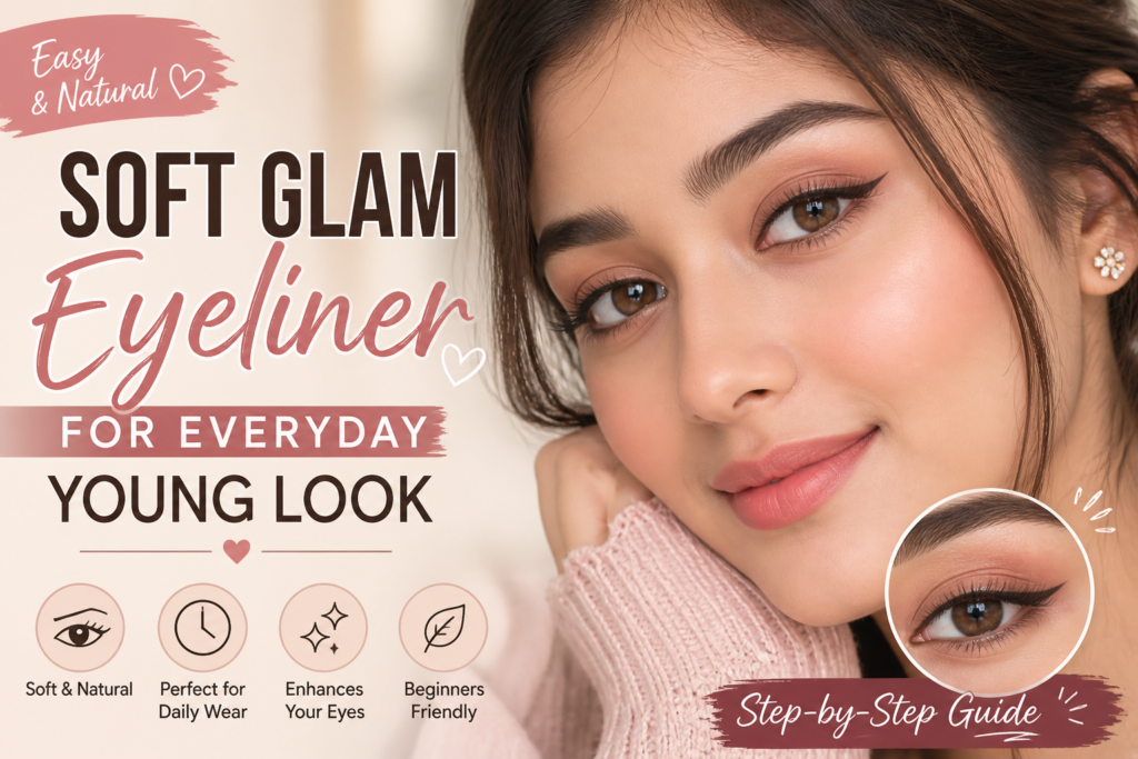 Soft Glam Eyeliner for Everyday Young Look