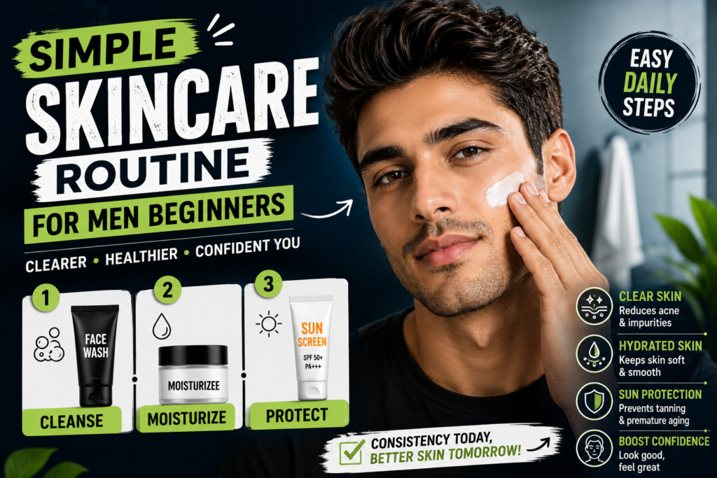 Simple Skincare Routine for Men Beginners