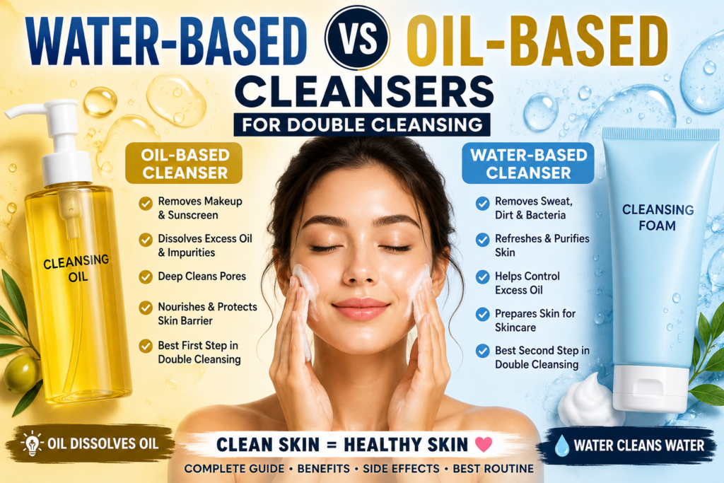 Water-Based vs Oil-Based Cleansers for Double Cleansing