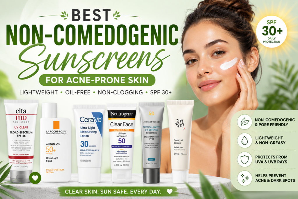 Best Non-Comedogenic Sunscreens for Acne-Prone Skin